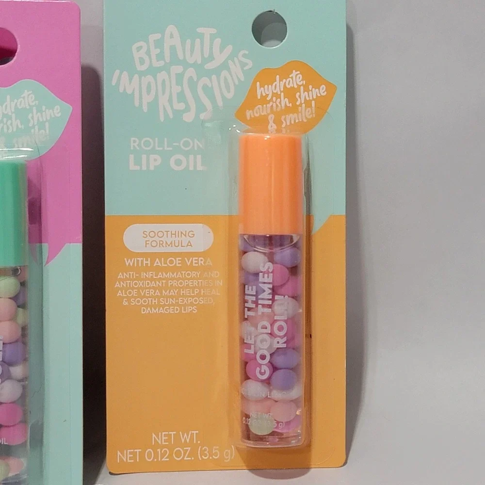 Beauty Impressions 11pc Lip Care Set Roll-On Lip Oils & Squalane Lip Balms NEW